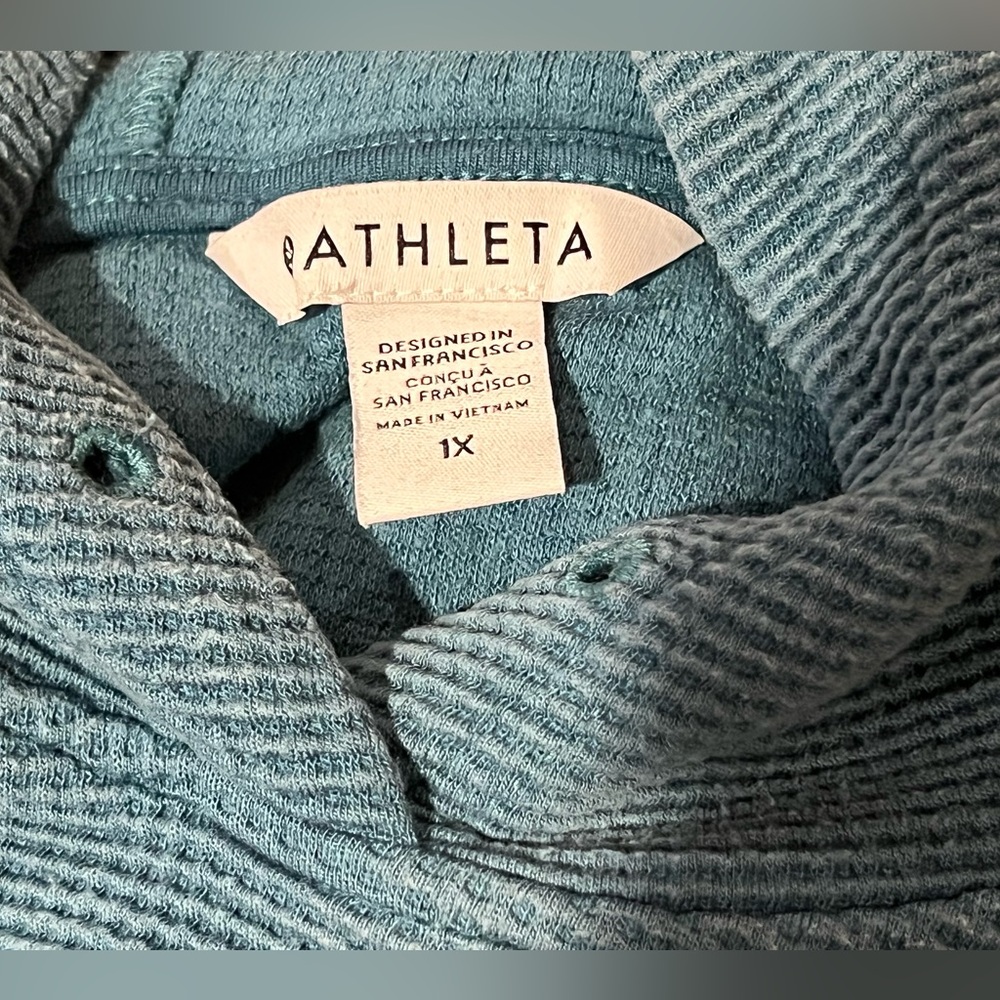 ATHLETA Plus Size Balance Waffle Hoodie Sweatshirt Size 1X - Picture 11 of 15